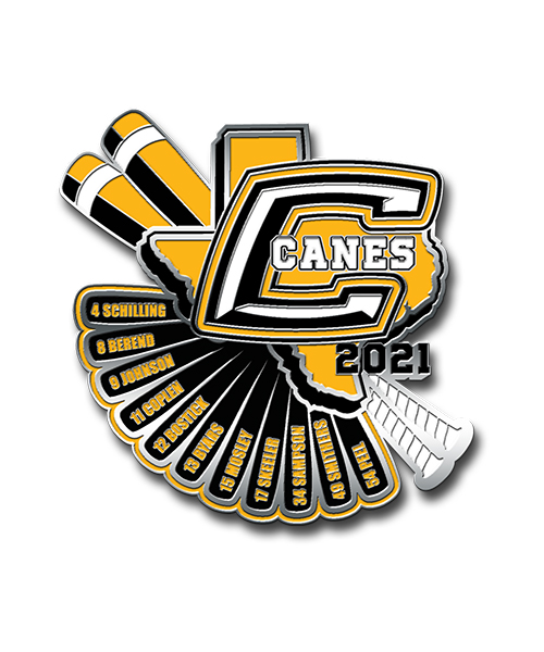 Canes 2021 baseball trading pin